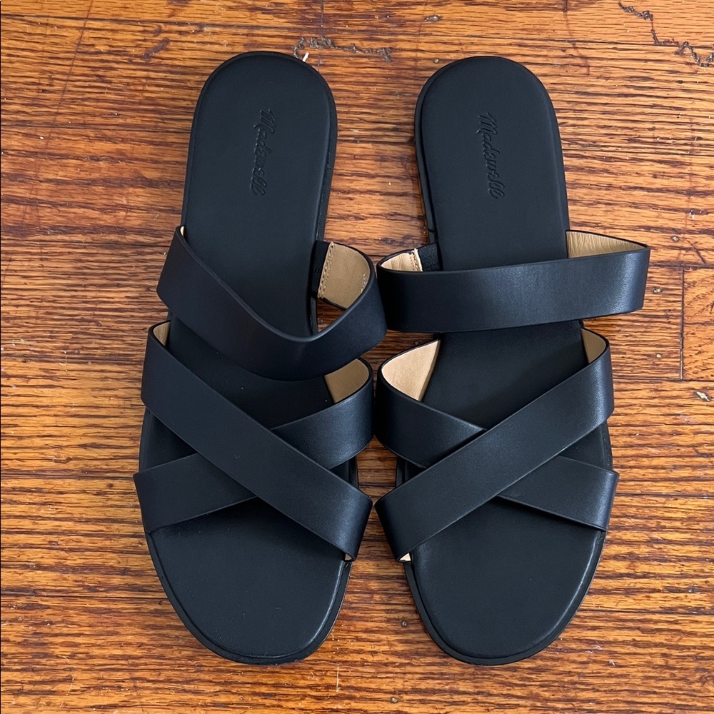 Madewell Black Crisscross Sandals